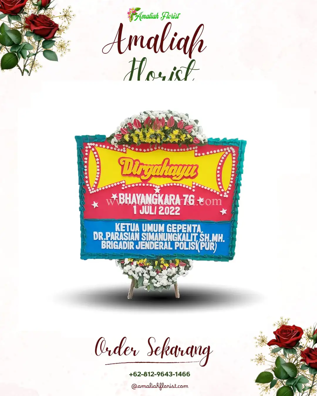 Papan Bunga HUT Ulang Tahun Gunungsitoli